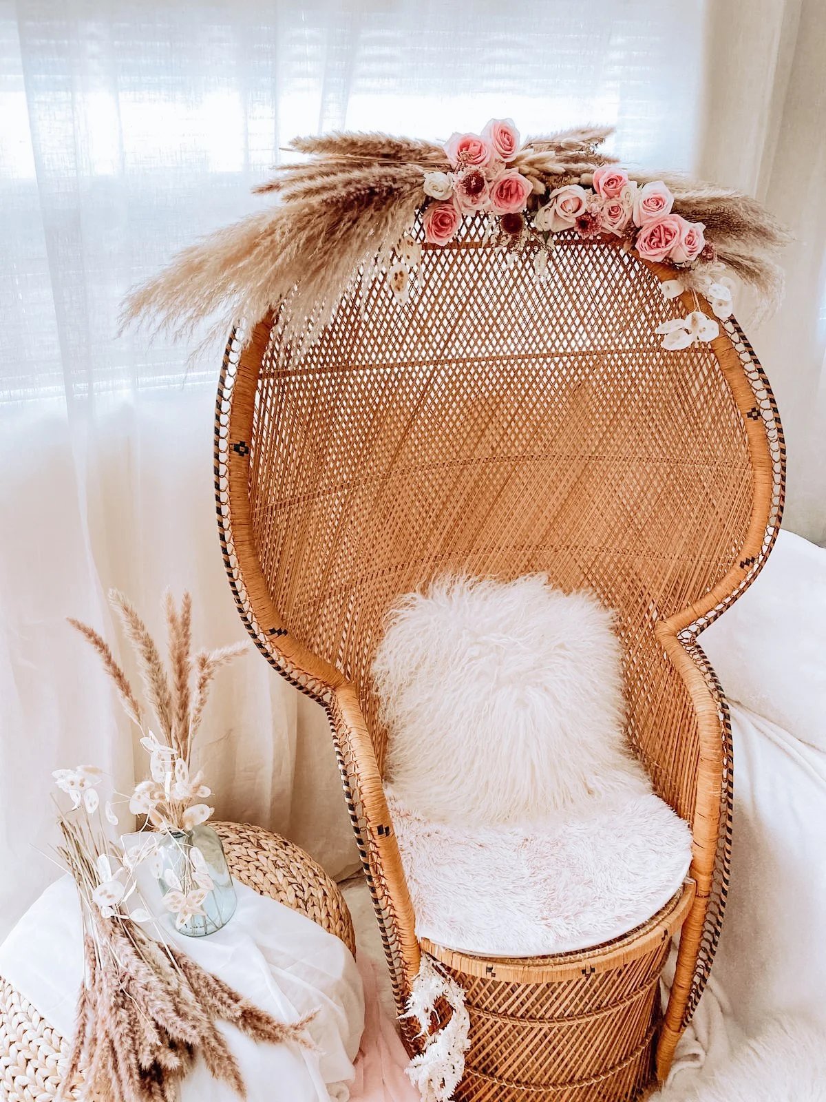 Peacock chair baby shower hotsell